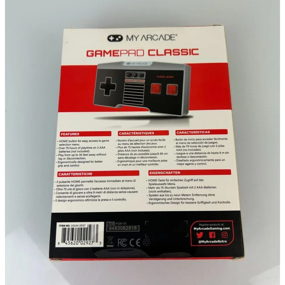 MyArcade Gamepad Classic Wireless Controller NES Classic Wii Wii U Compatible